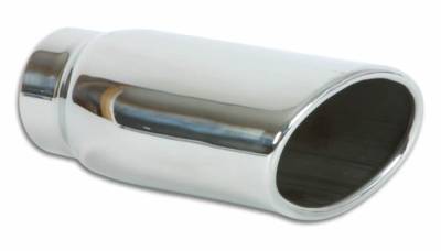Vibrant Performance 4.5" x 3" Oval Stainless Steel Tip (Single Wall, Angle Cut) 1406