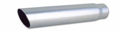 Vibrant Performance 3" Round Stainless Steel Tip (Single Wall, Angle Cut) - 2.5" inlet, 18" long 1551