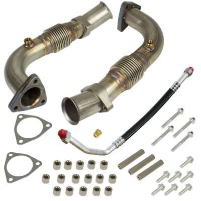 Turbo Chargers & Components - Up Pipes - BD Diesel - BD Diesel UpPipes Kit - Ford 2008-2010 6.4L - Exhaust Manifolds Required 1043908