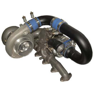 BD Diesel RT700 Tow & Track Turbo Kit w/FMW Billet Wheel on Secondary - Dodge 98-02 24-vlv 1045420