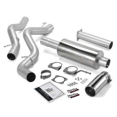 Exhaust - Exhaust Systems - Banks Power - Banks Power Monster Exhaust System, Single Exit, Chrome Round Tip 48634