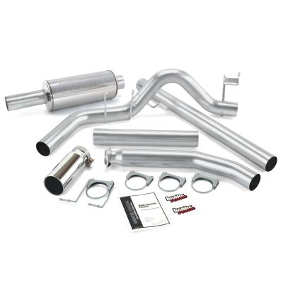 Banks Power Monster Exhaust System, Single Exit, Chrome Round Tip 48636