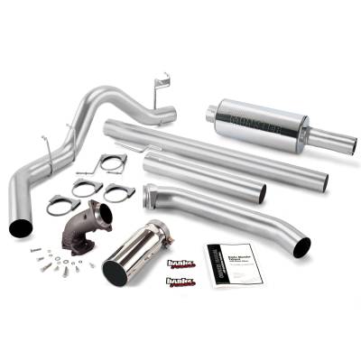 Banks Power Monster Exhaust System with Power Elbow, Single Exit, Chrome Round Tip 48637