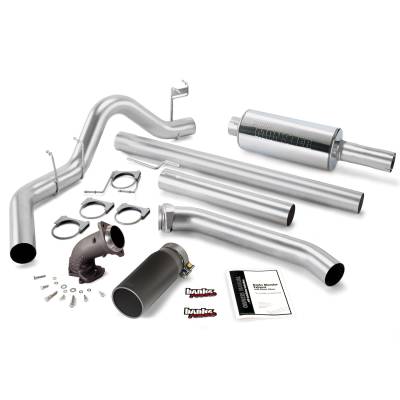 Exhaust - Exhaust Systems - Banks Power - Banks Power Monster Exhaust System with Power Elbow, Single Exit, Black Round Tip 48637-B