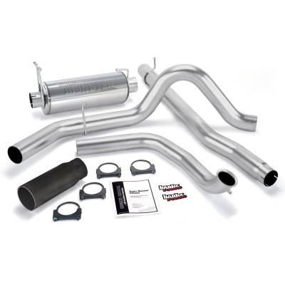 Banks Power Monster Exhaust System, Single Exit, Black Round Tip 48653-B