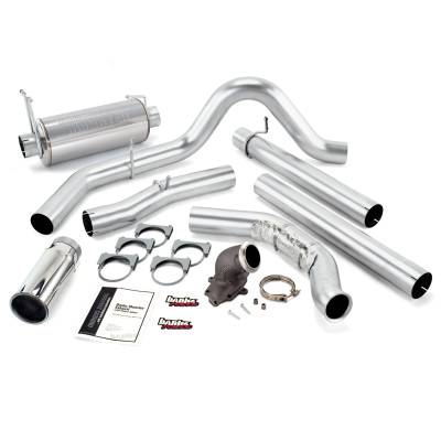 Banks Power Monster Exhaust System with Power Elbow, Single Exit, Chrome Round Tip 48654