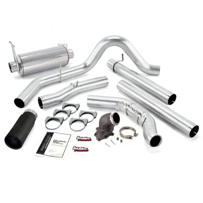 Banks Power Monster Exhaust System with Power Elbow, Single Exit, Black Round Tip 48654-B