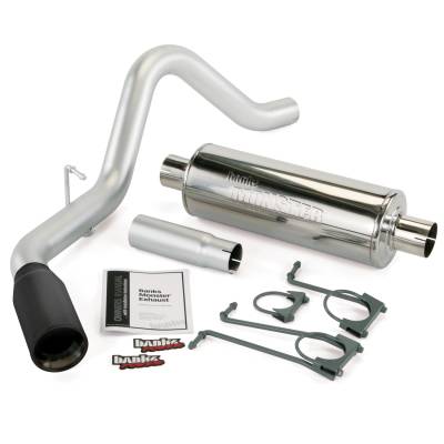Banks Power Monster Exhaust System, Single Exit, Black Tip 48724-B