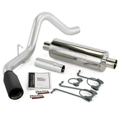 Exhaust - Exhaust Systems - Banks Power - Banks Power Monster Exhaust System, Single Exit, Black Round Tip 48725-B