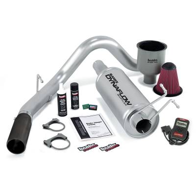 Banks Power Stinger Bundle, Power System with AutoMind, Single Exit Exhaust, Black Tip 49405-B
