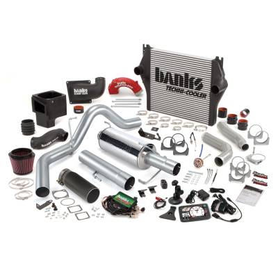 Banks Power PowerPack Bundle, Complete Power System with Single Exit Exhaust, Black Tip 46083-B