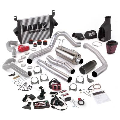 Banks Power Big Hoss Bundle, Complete Power System with Single Exhaust, Black Tip 46144-B