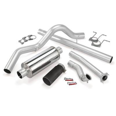 Banks Power Monster Exhaust System, Single Exit, Black Tip 46298-B