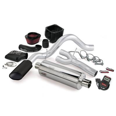Banks Power Stinger Bundle, Power System with Single Exit Exhaust, Black Tip 48030-B