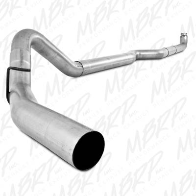 MBRP Exhaust 4" Down Pipe Back, Single Side, Off-Road (includes front pipe) - no muffler S6004PLM