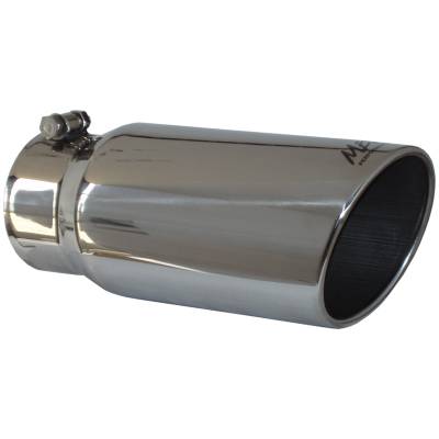 MBRP Exhaust Tip, 5" O.D. Angled Rolled End  4" inlet  12" length, T304 T5051