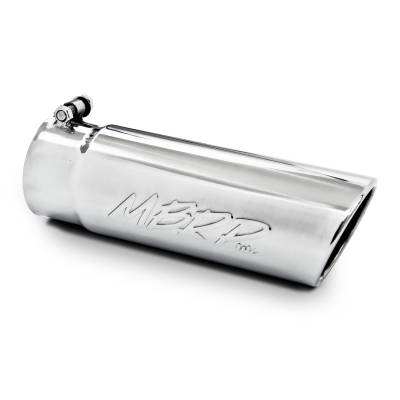 MBRP Exhaust Tip, 4" O.D. Angled Rolled End  3 1/2" inlet 10" length, T304 T5112