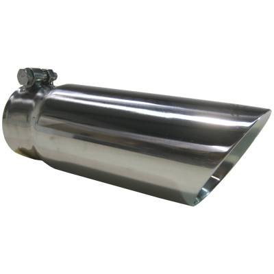 MBRP Exhaust Tip, 3 1/2" O.D. Dual Wall Angled End 3" inlet 12" length, T304 T5114