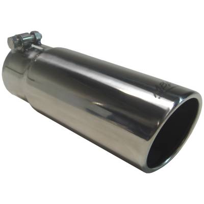 MBRP Exhaust Tip, 3 1/2" O.D. Angled Rolled End 3" inlet 10" length, T304 T5115