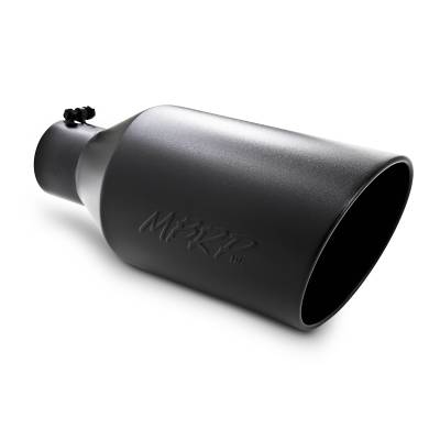MBRP Exhaust Tip, 8" O.D., Rolled End, 4" inlet 18" in length, Black Coated T5128BLK