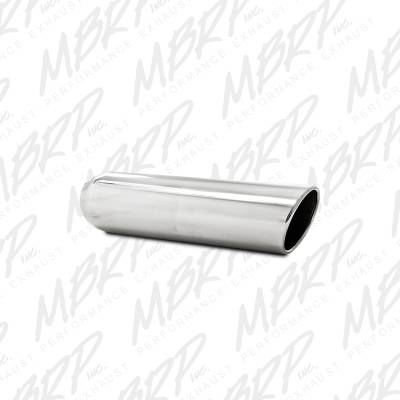 MBRP Exhaust 4" OD, 3" inlet, 16" in length, Angled Cut Rolled End, Weld on, T304 T5136