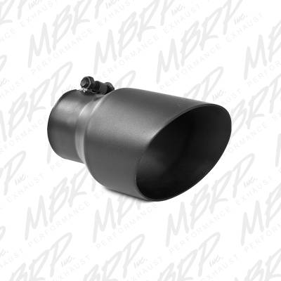 MBRP Exhaust Tip, 4 1/2" O.D., Dual Wall Angled, 3" inlet, 8" length, Black T5151BLK