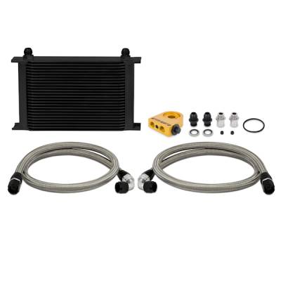 Mishimoto Universal Thermostatic Oil Cooler Kit, Black, 25 Row MMOC-UHTBK