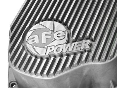 AFE Power - aFe Street Series Rear Differential Cover Raw w/Machined Fins Dodge Diesel Trucks 94-02 L6-5.9L (td); Ford F-350/450 DRW 99-07 V8-7.3L/6.0L(td) (Dana 80 Axles) - 46-70030 - Image 4