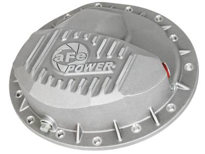 aFe Street Series Front Differential Cover Raw w/Machined Fins Dodge Diesel Trucks 03-12 L6-5.9/6.7L (td) (AAM 9.25-14 Bolt Axles) - 46-70040