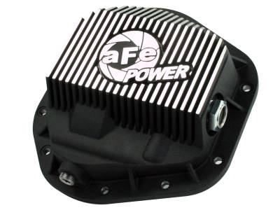 aFe Pro Series Rear Differential Cover Black w/Machined Fins Ford F-250/F-350/Excursion 99-16 V8-7.3L/6.0L/6.4L/6.7L (td) - 46-70082