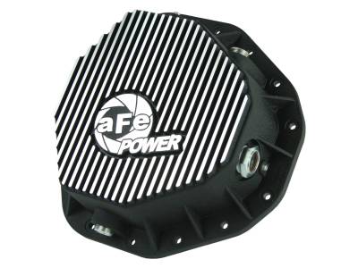 Steering And Suspension - Differential Covers - AFE Power - aFe Pro Series Rear Differential Cover Black w/Machined Fins Dodge Diesel Trucks 03-05 L6-5.9L (td) (AAM 10.5-14 Bolt Axles) - 46-70092