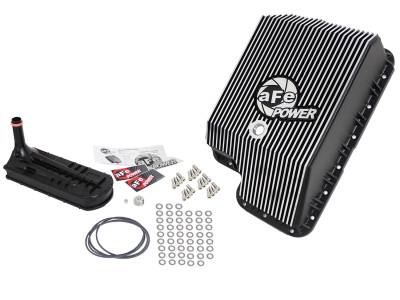 AFE Power - aFe Transmission Pan; Black w/Machined Fins Ford Diesel Trucks 94-10 V8-7.3L/6.0L/6.4L (td) - 46-70122-1 - Image 8
