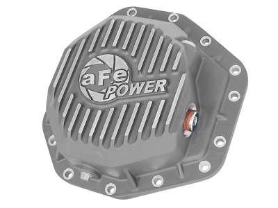 Steering and Suspension parts - Differential Covers - AFE Power - aFe Street Series Rear Differential Cover Raw w/Machined Fins Ford Diesel Trucks 2017 V8-6.7L (td) - 46-70350