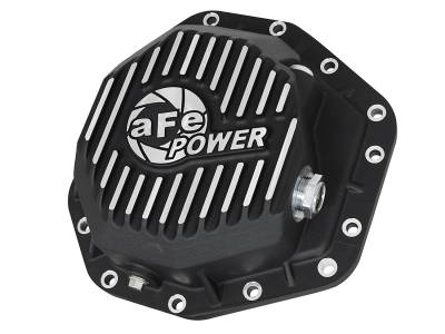 aFe Pro Series Rear Differential Cover Black w/Machined Fins Ford Diesel Trucks 2017 V8-6.7L (td) - 46-70352