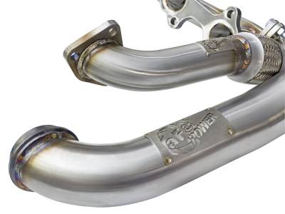 AFE Power - aFe Twisted Steel 304 Stainless Steel Race Series Shorty Header; Up-Pipe;/Down-Pipe Power Package GM Diesel Trucks 04.5-10 V8-6.6L (td) LLY/LBZ/LMM - 48-34008 - Image 6