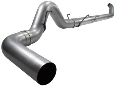 Exhaust - Exhaust Systems - AFE Power - aFe ATLAS 5 IN Aluminized Steel Turbo-Back Race Pipe w/o Muffler/Exhaust Tip Dodge Diesel Trucks 03-04 L6-5.9L (td) - 49-02032NM
