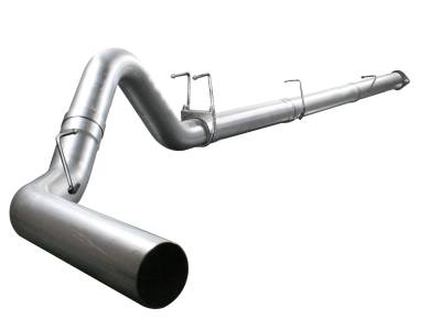 Exhaust - Exhaust Systems - AFE Power - aFe ATLAS 4 IN Aluminized Steel Down-Pipe Back Exhaust System Ford Diesel Trucks 08-10 V8-6.4L (td) - 49-03004NM
