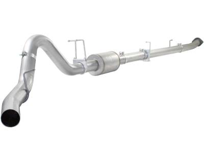 Exhaust - Exhaust Systems - AFE Power - aFe ATLAS 4 IN Aluminized Steel Down-Pipe Back Exhaust System Ford Diesel Trucks 11-16 V8-6.7L (td) - 49-03006