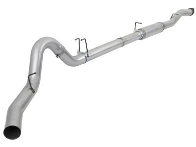 Exhaust - Exhaust Systems - AFE Power - aFe ATLAS 5 IN Aluminized Steel Down-Pipe Back Exhaust System w/Muffler Ford Diesel Trucks 08-10 V8-6.4L (td) - 49-03040-1