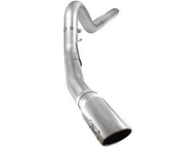 Exhaust - Exhaust Systems - AFE Power - aFe ATLAS 5 IN Aluminized Steel DPF-Back Exhaust System w/Polished Tip Ford Diesel Trucks 08-10 V8-6.4L (td) - 49-03054-P