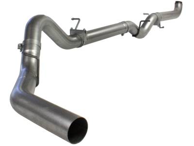 Exhaust - Exhaust Systems - AFE Power - aFe ATLAS 4 IN Aluminized Steel Down-Pipe Back Exhaust System GM Diesel Trucks 01-07 V8-6.6L (td) LB7/LLY/LBZ - 49-04001NM