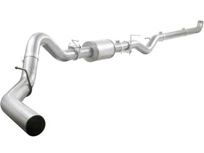 Exhaust - Exhaust Systems - AFE Power - aFe ATLAS 4 IN Aluminized Steel Down-Pipe Back Exhaust System GM Diesel Trucks 07.5-10 V8-6.6L (td) LMM - 49-04002