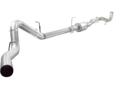 Exhaust - Exhaust Systems - AFE Power - aFe ATLAS 4 IN Aluminized Steel Down-Pipe Back Exhaust System GM Diesel Trucks 11-15 V8-6.6L (td) LML - 49-04003