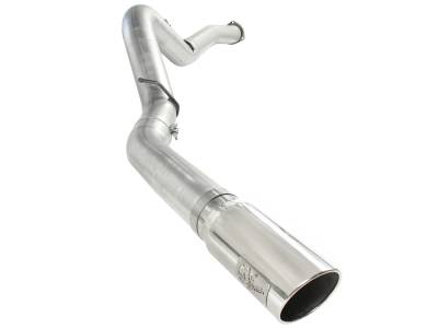 Exhaust - Exhaust Systems - AFE Power - aFe ATLAS 5 IN Aluminized Steel DPF-Back Exhaust System w/Polished Tip GM Diesel Trucks 07.5-10 V8-6.6L (td) LMM - 49-04040-P