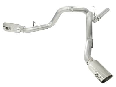 Exhaust - Exhaust Systems - AFE Power - aFe ATLAS 4 IN Aluminized Steel DPF-Back Exhaust System w/Polished Tip GM Diesel Trucks 11-16 V8-6.6L (td) LML - 49-04043-P