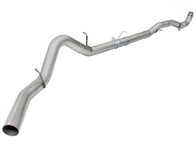 Exhaust - Exhaust Systems - AFE Power - aFe ATLAS 5 IN Aluminized Steel Down-Pipe Back Exhaust System w/o Muffler GM Diesel Trucks 15.5-16 V8-6.6L (td) LML - 49-04054NM