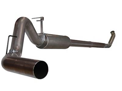 Exhaust - Exhaust Systems - AFE Power - aFe Large Bore-HD 4 IN 409 Stainless Steel Turbo-Back Race Pipe w/Muffler w/o Exhaust Tip Dodge Diesel Trucks 04.5-07 L6-5.9L (td) - 49-12004