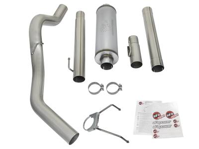 AFE Power - aFe Large Bore-HD 4 IN 409 Stainless Steel Cat-Back Exhaust System w/Muffler/No Tip Dodge Diesel Trucks 03-04 L6-5.9L (td) - 49-12005 - Image 6