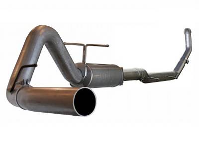 Exhaust - Exhaust Systems - AFE Power - aFe Large Bore-HD 4 IN 409 Stainless Steel Turbo-Back Race Pipe w/Muffler w/o Exhaust Tip Ford Diesel Trucks 94-97 V8-7.3L (td-di) - 49-13001