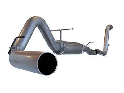 aFe Large Bore-HD 4 IN 409 Stainless Steel Turbo-Back Race Pipe w/Muffler w/o Exhaust Tip Ford Diesel Trucks 03-07 V8-6.0L (td) - 49-13005